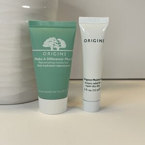 Origins 1 Oz Make A Difference Plus & .5 Oz Urgent Moisture Travel Size Lotion‎